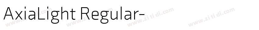 AxiaLight Regular字体转换